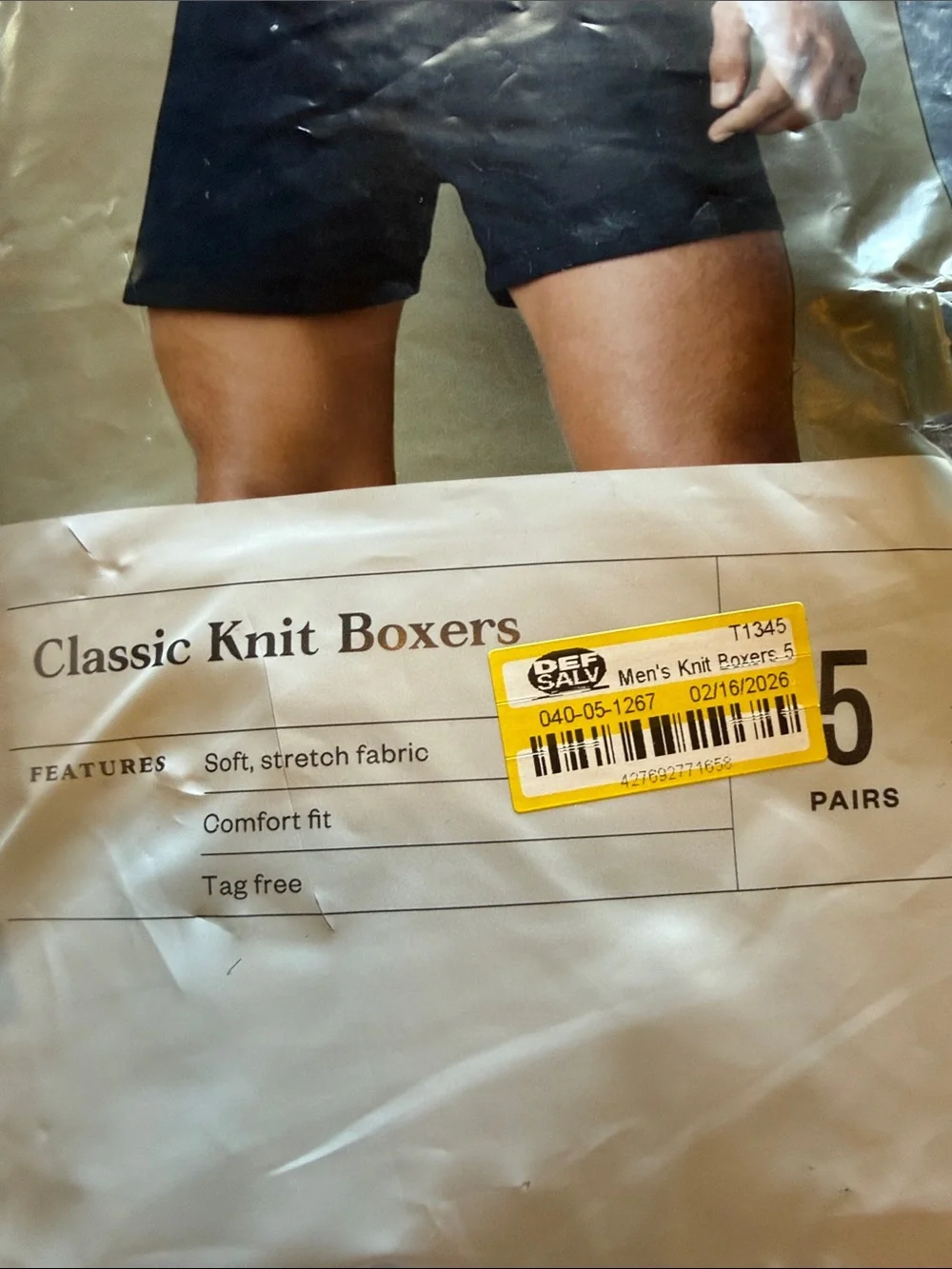 Classic Knit Boxers - Black (5 Pack)
